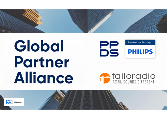 PPDS Philips Professional Displays sceglie Tailoradio per il suo programma   di Global Partner Alliance