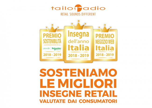 Tailoradio è Platinum Sponsor di “Insegna dell’anno 2018-2019”!