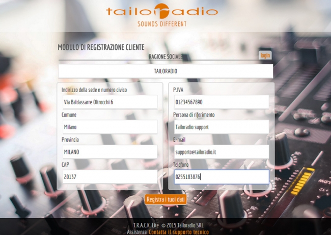 tailoradio_radio_instore_music_design_personalizzato_background_music_digital_signage_negozi_store_track_lite_software_applicazione_novità_schermata_registrazione